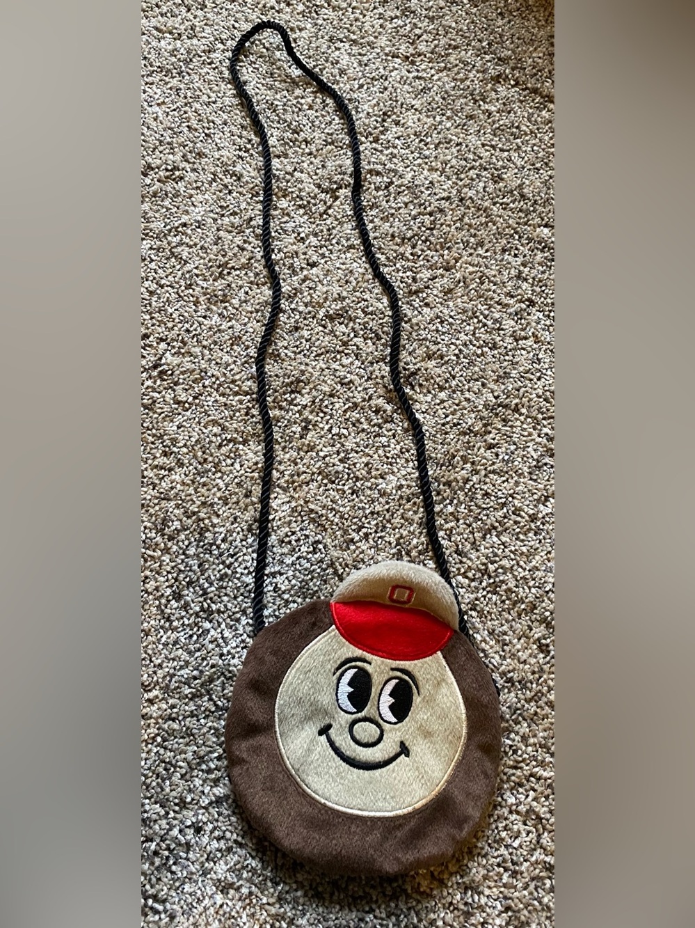 Kids Plush Brutus Buckeye Crossbody Bag - Red & Brown